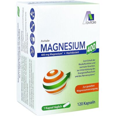 Avitale Magnesium 400 Mg Kapseln 120stk Avitale Magnesium 400 Mg Kapseln 120stk
