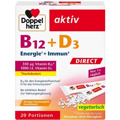 Doppelherz B12+d3 Direct Pellets 20stk Doppelherz B12+d3 Direct Pellets 20stk
