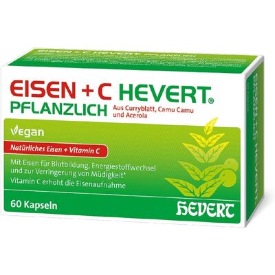 Hevert EISEN+C Pflanzliche Kapseln - Nahrungsergänzungsmittel Hevert EISEN+C Pflanzliche Kapseln - Nahrungsergänzungsmittel