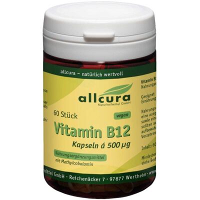 Allcura B12 Methylcobalamin Kapseln - Vitamine & Nahrungsergänzung Allcura B12 Methylcobalamin Kapseln - Vitamine & Nahrungsergänzung