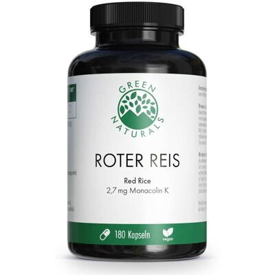 GREEN NATURALS Roter Reis Monacolin K Kapseln vegan 180stk GREEN NATURALS Roter Reis Monacolin K Kapseln vegan 180stk