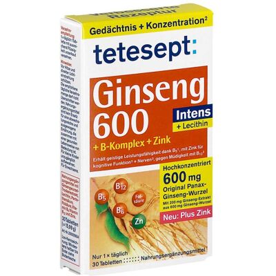 Tetesept Ginseng 600 Filmtabletten 30stk Tetesept Ginseng 600 Filmtabletten 30stk