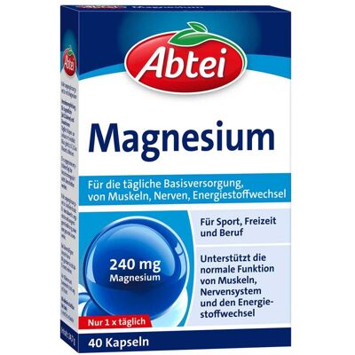 Abtei Magnesium 240 Mg Kapseln 40stk Abtei Magnesium 240 Mg Kapseln 40stk