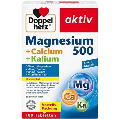 Doppelherz Magnesium 500+calcium+kalium Tabletten 100stk Doppelherz Magnesium 500+calcium+kalium Tabletten 100stk