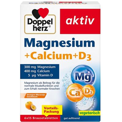 DOPPELHERZ Magnesium+Calcium+D3 Brausetabletten - Nahrungsergänzung DOPPELHERZ Magnesium+Calcium+D3 Brausetabletten - Nahrungsergänzung