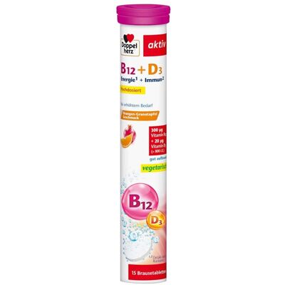 Doppelherz Vitamin B12+d3 Brausetabletten 15stk Doppelherz Vitamin B12+d3 Brausetabletten 15stk