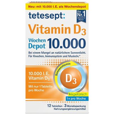 Tetesept Vitamin D3 10.000 Filmtabletten 12stk Tetesept Vitamin D3 10.000 Filmtabletten 12stk