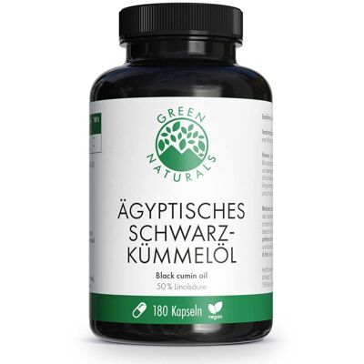 Green Naturals ägyptisches Schwarzkümmelöl Kapseln 180stk Green Naturals ägyptisches Schwarzkümmelöl Kapseln 180stk