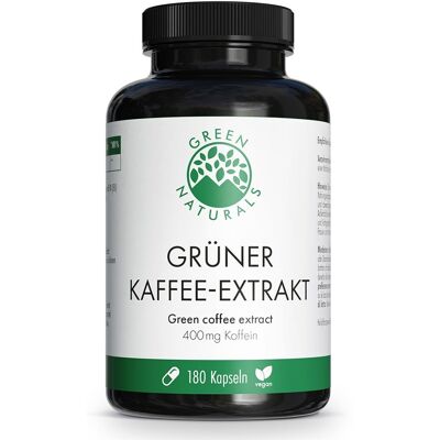 GREEN NATURALS Grüner Kaffee-Extrakt 100% Koffein 180stk GREEN NATURALS Grüner Kaffee-Extrakt 100% Koffein 180stk