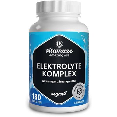 Vitamaze Elektrolyte Komplex mit Magnesium Tabletten vegan 180stk Vitamaze Elektrolyte Komplex mit Magnesium Tabletten vegan 180stk