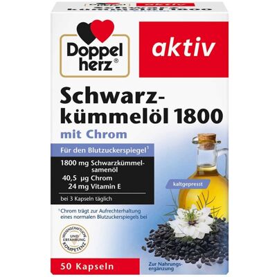 Doppelherz Schwarzkümmelöl 1800mg - Kapseln 50stk Doppelherz Schwarzkümmelöl 1800mg - Kapseln 50stk