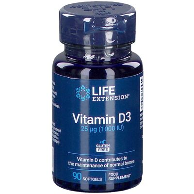 LIFE EXTENSION - Vitamin D3 25 μg - 1000 IU LIFE EXTENSION - Vitamin D3 25 μg - 1000 IU