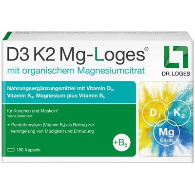 vitaminD-loges D3 K2 Mg-Loges Kapseln 180stk vitaminD-loges D3 K2 Mg-Loges Kapseln 180stk