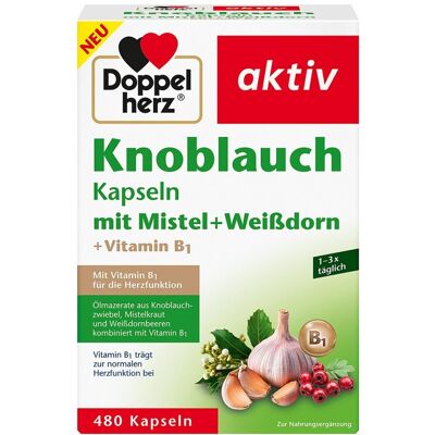 Doppelherz Knoblauch Mistel + Weißdorn + Vitamin B1 480stk Doppelherz Knoblauch Mistel + Weißdorn + Vitamin B1 480stk