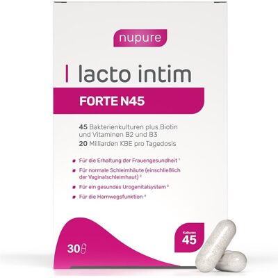 Nupure Lacto Intim Forte N45 Kapseln vegan 30stk Nupure Lacto Intim Forte N45 Kapseln vegan 30stk