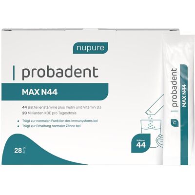 Nupure Probadent Max N44 & Vitamin D3 Pulver 28stk Nupure Probadent Max N44 & Vitamin D3 Pulver 28stk