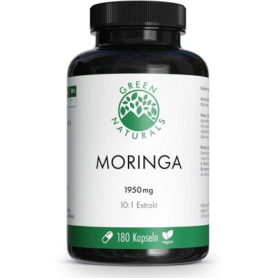 Green Naturals® Moringa 1.950 mg hochdosiert Kapseln vegan 180stk Green Naturals® Moringa 1.950 mg hochdosiert Kapseln vegan 180stk