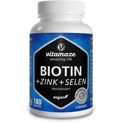 Vitamaze Biotin + Zink + Selen Tabletten vegan 180stk Vitamaze Biotin + Zink + Selen Tabletten vegan 180stk