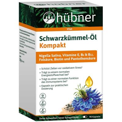 Hübner Naturarzneimittel GmbH Hübner Schwarzkümmel-Öl Kompakt Kapseln 90stk Hübner Naturarzneimittel GmbH Hübner Schwarzkümmel-Öl Kompakt Kapseln 90stk