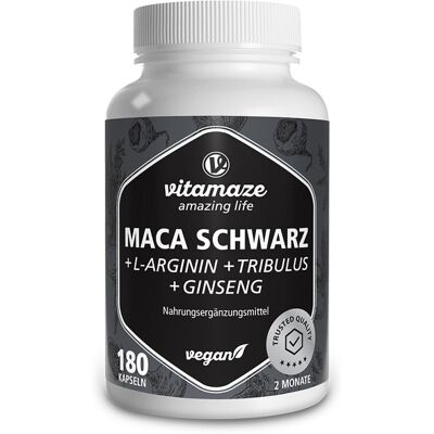 Vitamaze Maca Schwarz + L-Arginin + Tribulus + Ginseng Komplex K 180stk Vitamaze Maca Schwarz + L-Arginin + Tribulus + Ginseng Komplex K 180stk