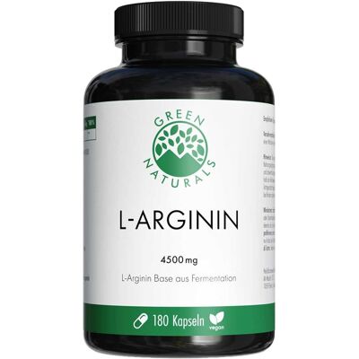 Green Naturals® L-Arginin Base 4500 mg Kapseln vegan 180stk Green Naturals® L-Arginin Base 4500 mg Kapseln vegan 180stk
