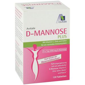 Avitale D-Mannose Plus 2000 mg Tabletten mit Vitamine und Mineralstoffe 120stk Avitale D-Mannose Plus 2000 mg Tabletten mit Vitamine und Mineralstoffe 120stk