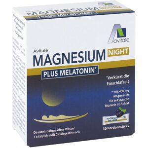 Avitale Magnesium Night Plus 1 mg Melatonin Pulver 30stk Avitale Magnesium Night Plus 1 mg Melatonin Pulver 30stk