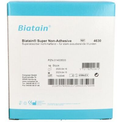 Biatain Super nicht-haftend Superabs.10x10 cm 10 St Verband - Wundverband Biatain Super nicht-haftend Superabs.10x10 cm 10 St Verband - Wundverband