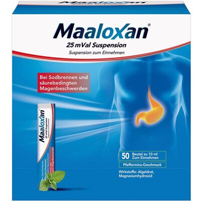 MAALOXAN Suspension bei Sodbrennen mit Magenschmerzen 50X10ml MAALOXAN Suspension bei Sodbrennen mit Magenschmerzen 50X10ml