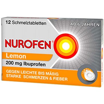 NUROFEN 200 mg Schmelztabletten Lemon bei Schmerzen & Fieber 12stk NUROFEN 200 mg Schmelztabletten Lemon bei Schmerzen & Fieber 12stk