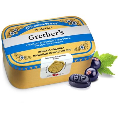 Grethers Schwarze Johannisbeere Pastillen - Zuckersfrei - Pastillen Grethers Schwarze Johannisbeere Pastillen - Zuckersfrei - Pastillen