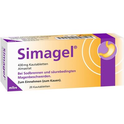 MIBE GmbH Arzneimittel SIMAGEL Kautabletten - Sodbrennen, Säurebedingte Magenbeschwerden MIBE GmbH Arzneimittel SIMAGEL Kautabletten - Sodbrennen, Säurebedingte Magenbeschwerden