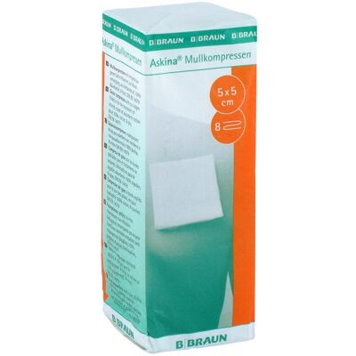 Braun Askina Mullkompressen 5x5 cm 100stk Braun Askina Mullkompressen 5x5 cm 100stk