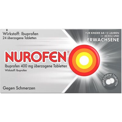 NUROFEN - Ibuprofen 400 mg - Überzogene Tabletten - Analgetikum NUROFEN - Ibuprofen 400 mg - Überzogene Tabletten - Analgetikum