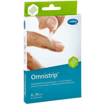 Paul Hartmann AG Omnistrip Wundnahtstreifen - 6x76 mm, 2 St Paul Hartmann AG Omnistrip Wundnahtstreifen - 6x76 mm, 2 St