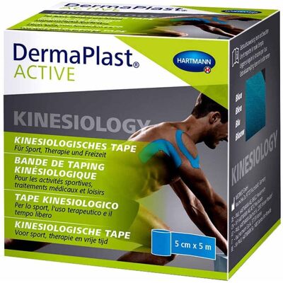 DermaPlast Active Kinesiology Tape 5 cm x 5 m blau 1stk DermaPlast Active Kinesiology Tape 5 cm x 5 m blau 1stk
