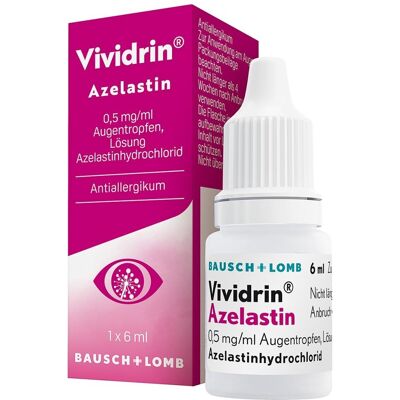 Vividrin Azelastin 0.5 mg/ml Eye drops Vividrin Azelastin 0.5 mg/ml Eye drops