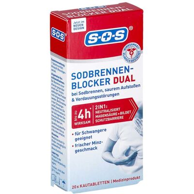 Sos Sodbrennen-blocker Dual Kautabletten 20stk Sos Sodbrennen-blocker Dual Kautabletten 20stk