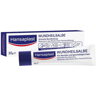 Hansaplast Wundheilsalbe - 20 g - Unterstützt natürliche Heilung, Narbenreduktion, Vegan Hansaplast Wundheilsalbe - 20 g - Unterstützt natürliche Heilung, Narbenreduktion, Vegan