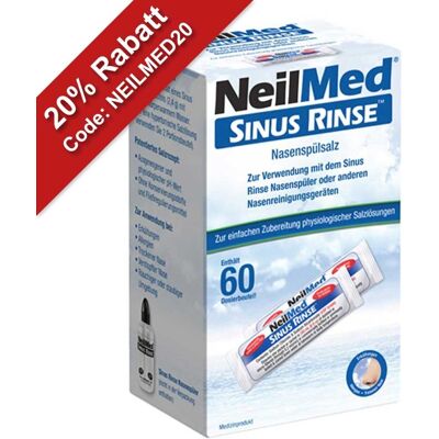 Neilmed® Sinus Rinse Nasenspülsalz Dosierbeutel für Nasendusche 60X2.4g Neilmed® Sinus Rinse Nasenspülsalz Dosierbeutel für Nasendusche 60X2.4g