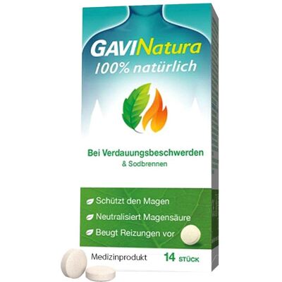 GAVINatura Lutschtabl. bei Verdauungsbeschwerden & Sodbrennen 14stk GAVINatura Lutschtabl. bei Verdauungsbeschwerden & Sodbrennen 14stk
