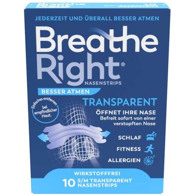 Besser Atmen Breathe Right Nasenpfl.normal Transp. 10stk Besser Atmen Breathe Right Nasenpfl.normal Transp. 10stk