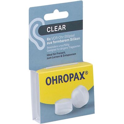 Ohropax Clear Silikon Vor-Ohr Stöpsel 6stk Ohropax Clear Silikon Vor-Ohr Stöpsel 6stk