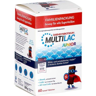 Multilac Darmsynbiotikum Junior Täfelchen 60stk Multilac Darmsynbiotikum Junior Täfelchen 60stk