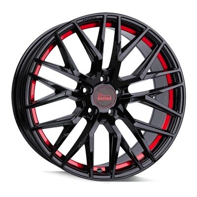 MAM Wheels Rs4 Schwarz Rot Alufelge - Sportliches Design MAM Wheels Rs4 Schwarz Rot Alufelge - Sportliches Design