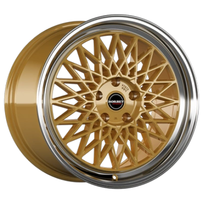 Borbet B Gold Rim Polished 8x17 ET 45 5/112 Alufelge Gold Borbet B Gold Rim Polished 8x17 ET 45 5/112 Alufelge Gold