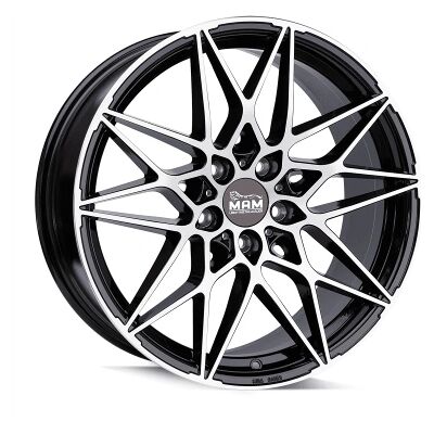 MAM Wheels B2 Black Front Polish 8.5x19 ET 45 5/112 Alufelge Schwarz MAM Wheels B2 Black Front Polish 8.5x19 ET 45 5/112 Alufelge Schwarz