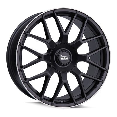 MAM Wheels Gt1 Matt Black Lip Polish 8x18 ET 30 5/100 Alufelge Schwarz MAM Wheels Gt1 Matt Black Lip Polish 8x18 ET 30 5/100 Alufelge Schwarz