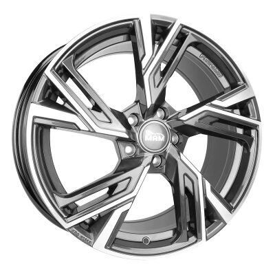 MAM Wheels Rs5 Palladium Front Polish 8x18 ET 38 5/100 Alufelge Grau MAM Wheels Rs5 Palladium Front Polish 8x18 ET 38 5/100 Alufelge Grau