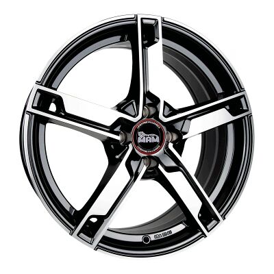 MAM Wheels W4 Black Front Polish 6.5x16 ET 48 5/112 Alufelge Schwarz MAM Wheels W4 Black Front Polish 6.5x16 ET 48 5/112 Alufelge Schwarz